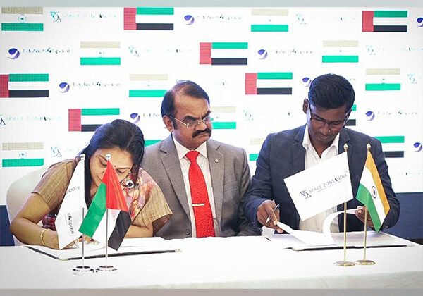 Space Zone India plans 2026 commercial rocket launch with Cube Satellite for Edutech4Space, sealing the deal at DoubleTree By Hilton, Al Jaddaf, Dubai