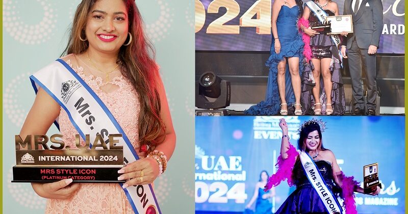 Mumbai Kandivali Girl and Dubai resident PAYAL JHA has been crowned Mrs. UAE International Style Icon in United Arab Emirates.