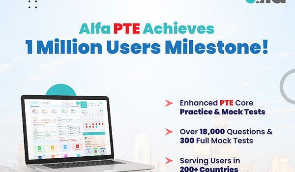 Alfa PTE Celebrates 1 Million Users, Announces Enhanced PTE Core Practice & Mock Tests