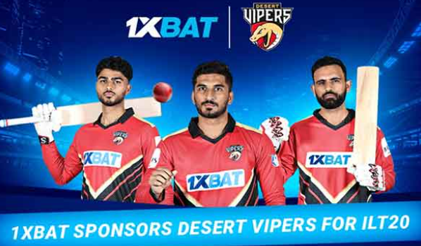 1xBat sponsors Desert Vipers for ILT20: we are delighted to contribute to the development of cricket outside India